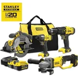 Stanley ?ranki? rinkinys Stanley SFMCK469M2-QW (SFMCD711 + SFMCF800 + SFMCG400 + SFMCS500); 2x4,0 Ah akum.