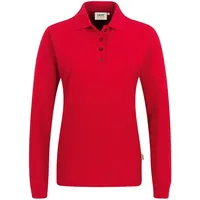 Hakro Damen Longsleeve-Poloshirt Mikralinar® rot, 6XL