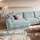 KAWOLA Wohnlandschaft U-Form Madeline Cord Longchair links hellblau