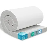 eloneo Gel Topper 140x200cm, Matratzentopper aus 8 cm hohem Gel-Memory- Schaum, atmungsaktiver 3D-Netz Bezug, Bequeme Matratzenauflage für Bett
