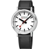 Mondaine MST.4101B.LBV.2SE Herrenuhr stop2go mit Lederband 41 mm