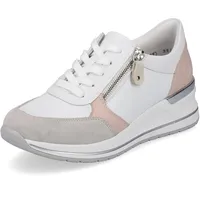 Remonte Damen D3211 Sneaker, Quarz/Weiss/lightblush/Weiss/Crema / 81, 40 EU
