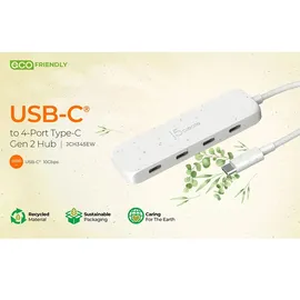 j5create USB-C 4-Port-Hub 2 Generation ökologisch j5create