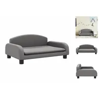 vidaXL Kindersofa Grau 70x45x30 cm Kunstleder