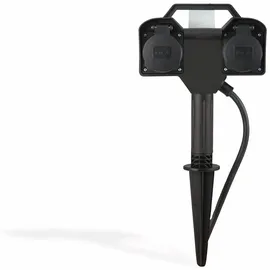 Heitronic Energieverteiler 15 m Schwarz 2 St.