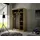 altdecor Schiebetürenschrank 120 x 215 x 61 cm Sonoma Eiche/Bronze