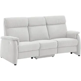 Home Affaire 3-Sitzer HOME AFFAIRE "Turin Sofa mit elektrischer Relaxfunktion, Breite 226 cm", light, grau, B:226cm H:107cm T:97cm, 94% Polyester, 6% Nylon, Sofas, inkl. Tisch, USB & Steckdose, Federkern & pflegeleichtem Bezug, Topseller