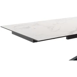 MCA Furniture Esstisch Tesero - ausziehbar - Keramik, creme / schwarz