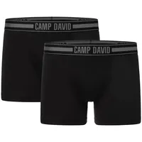 Camp David 2er Pack Camp David Comfort Baumwolle Boxershorts Herren 9999 - black L