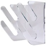 Generisch Skateboard Wandhalterung Doppelt Kompakt für Wakeboard Kiteboard Snowboard Longboard aus Acrylglas Transparent hochwertiges massives 5mm GS Acryl Made in Germany