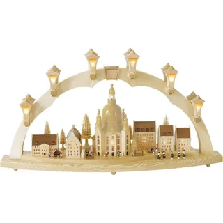 Erzgebirgische Volkskunst Richard Glässer GmbH Schwibbogen Frauenkirche Elektrisch Lichterbogen Dresdner direkt vom Hersteller im Erzgebirge 01006