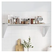 vidaXL Wandregal 100 x 30 x 31 cm Silbern