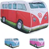 VW Collection Board Masters - Volkswagen Kinder-Pop-Up-Spiel-Zelt im T1 Bulli Bus Design 165 cm (Bus Front/Rot)