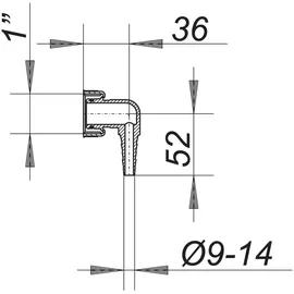 Dallmer Winkelschlauchtülle 1" Kondensatpumpe