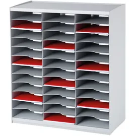 Paperflow Sortierstation lichtgrau mit 36 Fächer