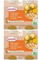 Babybio MAÏS DOUX D'AQUITAINE & POULET FERMIER DU POITOU dès 8 mois 2x400 g