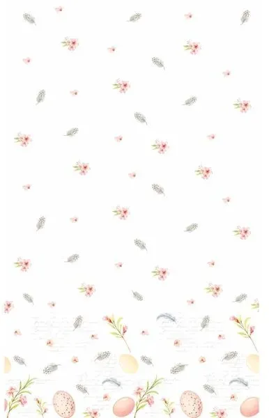 5x DUNI Dunicel® Tischdecke 138 x 220 cm Eggs & Feathers