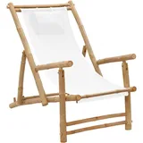 Liegestuhl Klappstuhl Strandstuhl Campingstuhl Stuhl Bambus Canvas vidaXL