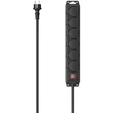 Hama Steckdosenleiste 6-fach, IP44, Wandmontage, 2m, schwarz (223065)