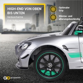 Actionbikes Motors Kinder-Elektroauto Mercedes AMG GT4, Sport-Edition, Lowrider-Funktion, LED, Soft-Start, EVA-Reifen (Rot)