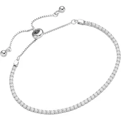 Armband SMART JEWEL "Tennisarmband, Silber 925", weiß, Armbänder, Damen, Onesize, Silber 925 (Sterlingsilber)