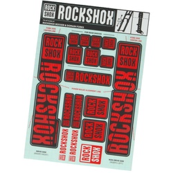 ROCKSHOX Sticker Decal Set für Boxxer | Domain Tauchrohre rot