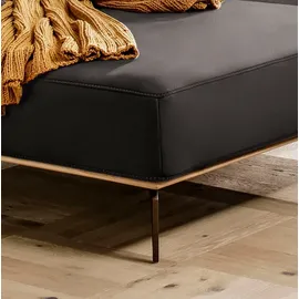 W.Schillig Eckcouch Leder 3-Sitzer Braun