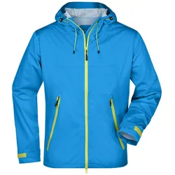 Ultralight Regenjacke "JN1098" - XXL - aqua/acid-yellow