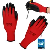 KOTARBAU® Arbeitshandschuhe Anti-Rutsch Latex beschichtet Größe 9 Dragon Red Unisex Winter Gartenhandschuhe