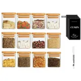luxuskollektion Gewürzgläser Set 12er 120 ml Transparent