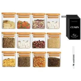 luxuskollektion Gewürzgläser Set 12er 120 ml Transparent