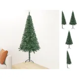 vidaXL Künstlicher Eck-Weihnachtsbaum Grün 150 cm PVC