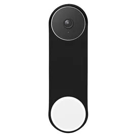 kwmobile Hülle kompatibel mit Google Nest Doorbell - Silikon Cover Case Schutzhülle für Video Türklingel Schwarz - Schwarz