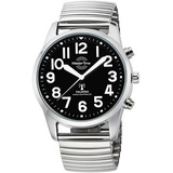 Master Time MTGA-10869-22Z Herrenuhr Talking Sprechende Herren Uhr Analog mit Metall Armband