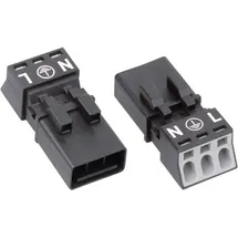 WAGO Netz-Steckverbinder WINSTA MINI Serie (Netzsteckverbinder) WINSTA MINI Stecker, gerade Gesamtpolzahl: 2 + PE 16 A Schwarz 1 St.