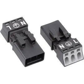 WAGO Netz-Steckverbinder WINSTA MINI Serie (Netzsteckverbinder) WINSTA MINI Stecker, gerade Gesamtpolzahl: 2 + PE 16 A Schwarz 1 St.