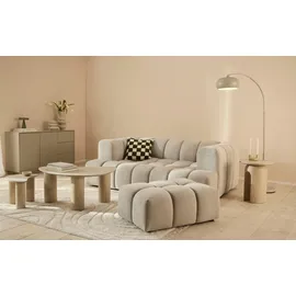 homsy by ana johnson Beistelltisch HOMSY BY ANA JOHNSON "Laysy", beige (naturfarben), B:45cm H:55cm T:45cm, Tische, Beistelltisch, Holzdesign aus Esche, U-Form, Keramik Tischplatte, Breite 45 cm