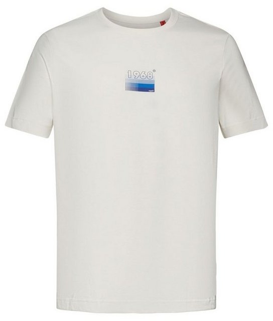 edc by Esprit T-Shirt Bedrucktes Jersey-T-Shirt, 100 % Baumwolle (1-tlg) grau M