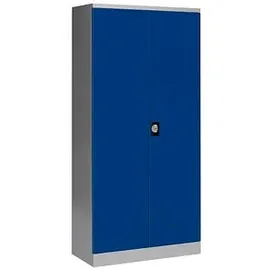 Gürkan Stahlschrank 108850 lichtgrau, enzianblau 92,0 x 42,0 x 195,0 cm, zerlegt