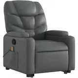vidaXL Massagesessel mit Aufstehhilfe Kunstleder 89 x 100 x 0 cm Grau