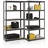 Juskys Lagerregal Basic 2er Set 180x90x40 cm – Metall Schwerlastregal, 10 Böden 1750 kg Grau