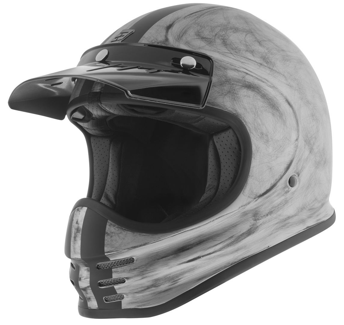 Bogotto V381 Schergo Glasvezel Helm, zilver, L Voorman