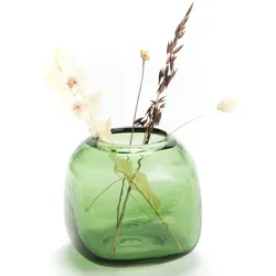 Vase Alkan 15 cm grün - Rund Glas Amadeus 15.15x15.5 cm