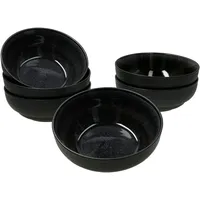 Mambocat 6er Set Schale Zakynthos Reactive Glaze Schwarz, Ø