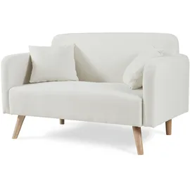 [en.casa] 2-Sitzer Midt 132x70x81 cm Cord Beige