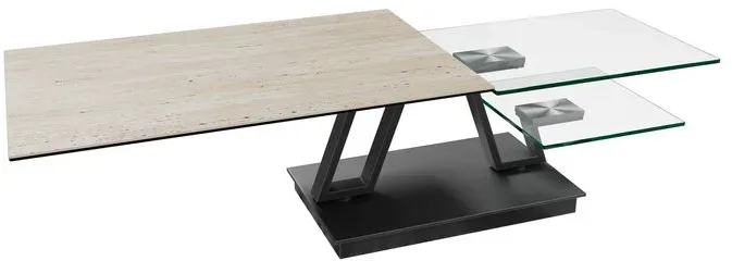 Akante Couchtisch Naxos Keramik Beige Travertin
