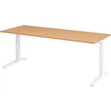 bümö Schreibtisch Serie-XB Buche / Weiß