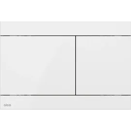 alcadrain WC - Betätigungsplatte FUN-WHITE Weiß-Glanz Edelstahl