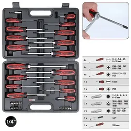 KS Tools ERGOTORQUEplus Schraubendreher- und Bit-Satz, 39-tlg.