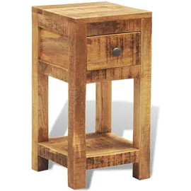 vidaXL Nachttisch 1 Schublade Mango Massivholz